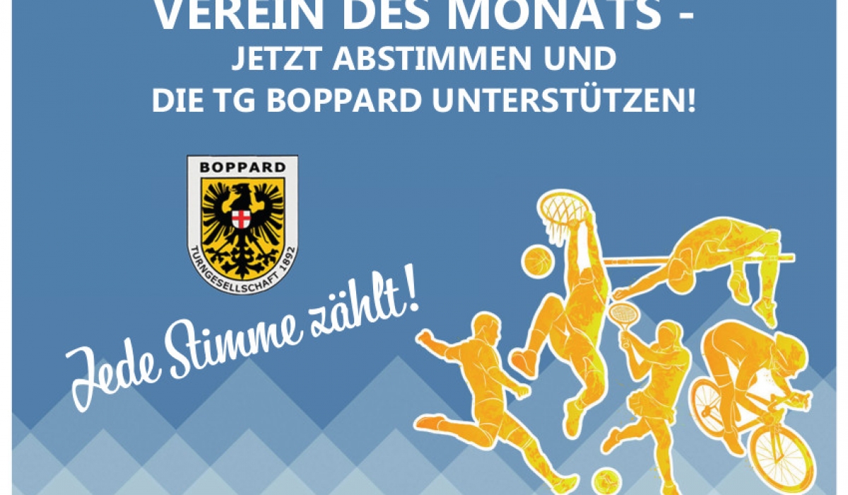VEREIN DES MONATS - täglich bis 31.10. abstimmen und die TG Boppard unterstützen!